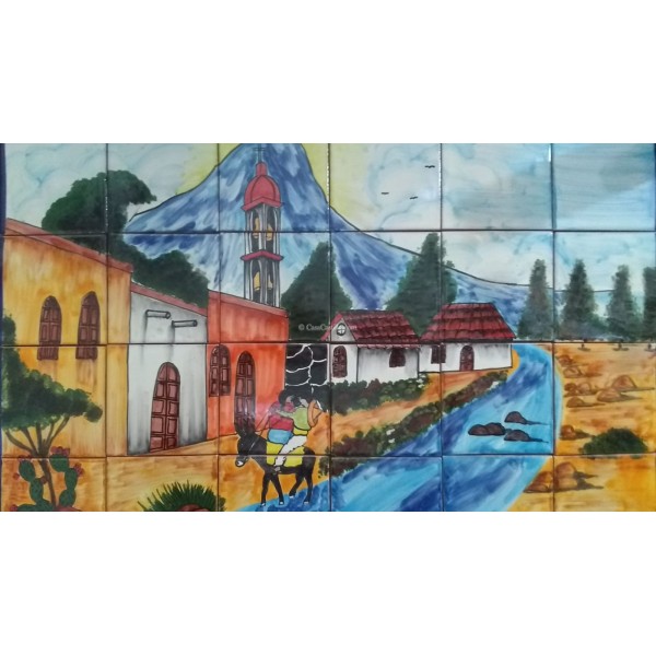 Mexican Talavera Mural Iglesia 3